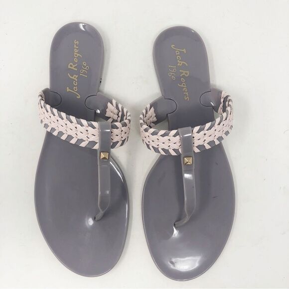 JACK ROGERS | Slip On Flip Flop Sandals Plastic Rubber Purple Women’s Size 10 - Picture 4 of 10